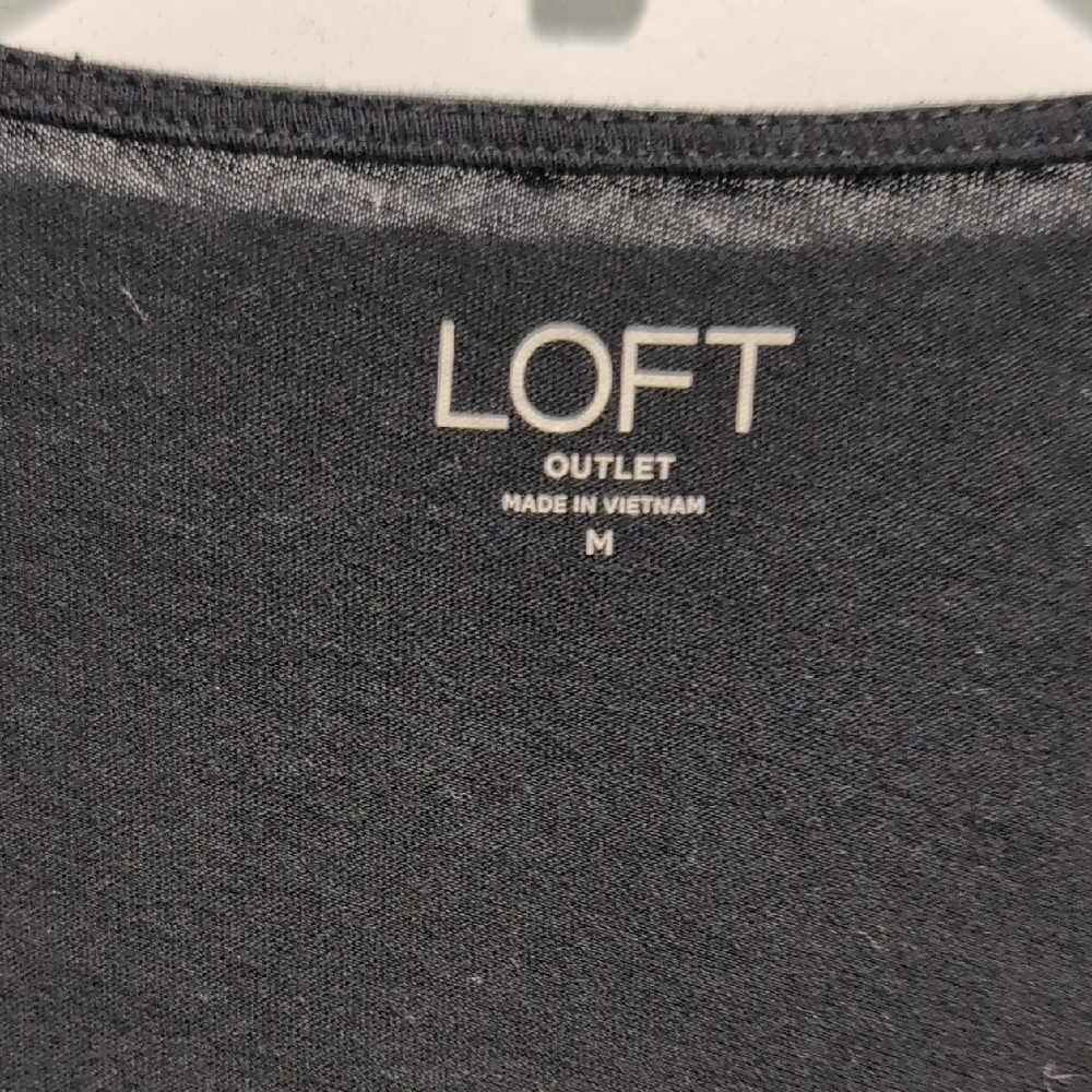 LOFT Black Ruffled Tank Top - Picture 2 of 3